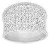 LARGE 2.50CT DIAMOND 14KT WHITE GOLD ROUND INVISIBLE MULTI ROW ANNIVERSARY RING