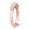 ESTATE 1.0CT DIAMOND 14K ROSE GOLD CLASSIC 5 STONE SHARED PRONG ANNIVERSARY RING