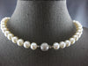 LARGE & LONG AAA TAHITIAN PEARL 14KT WHITE GOLD CLASSIC 9MM LOVE NECKLACE #27949