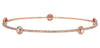 ESTATE 1.18CT DIAMOND 14KT ROSE GOLD FLOWER BY THE YARD ETERNITY BANGLE BRACELET