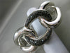 ESTATE EXTRA WIDE 1.80CT BLACK DIAMOND 14K WHITE GOLD LOVE KNOT BANGLE BRACELET