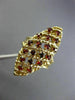 ESTATE LARGE 1.2CT AAA GARNET 14K YELLOW GOLD FILIGREE MARQUISE SHAPE RING 26254