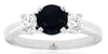 1.4CT DIAMOND & AAA SAPPHIRE 14KT WHITE GOLD PAST PRESENT FUTURE ENGAGEMENT RING