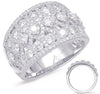 LARGE 2.14CT DIAMOND 14KT WHITE GOLD MULTI ROW ROUND INFINITY ANNIVERSARY RING