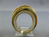 LARGE 3.6CT DIAMOND & AAA RAINBOW YELLOW SAPPHIRE 14K YELLOW GOLD MULTI ROW RING