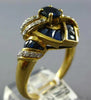 WIDE 2.66CT DIAMOND & AAA SAPPHIRE 18KT YELLOW GOLD OVAL TWO ROW SWIRL LOVE RING