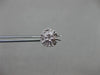 ESTATE .05CT DIAMOND 14KT WHITE GOLD CLUSTER MILGRAIN FLOWER SNOWFLAKE EARRINGS