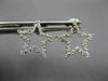 ESTATE .35CT DIAMOND 14KT WHITE GOLD 3D CLASSIC OPEN STAR STUD HANGING EARRINGS