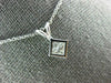 ESTATE .53CT DIAMOND 14KT WHITE GOLD 3D PRINCESS SOLITAIRE PENDANT #312