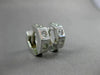 ESTATE .40CT DIAMOND 3D HEXAGON 14K WHITE GOLD HUGGIE EARRINGS STUNNING #19103