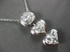LARGE 2.47CT DIAMOND 18KT WHITE GOLD MULTI SHAPE INVISIBLE DOUBLE HEART NECKLACE