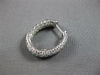 LARGE 2.95CT DIAMOND 14KT WHITE GOLD INSIDE OUT MULTI ROW HOOP HANGING EARRINGS