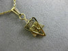 ESTATE 14K YELLOW GOLD 3D DOUBLE SIDED CHAI LIFE MENORAH FLOATING PENDANT #25451