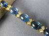ANTIQUE LARGE 16.20CT DIAMOND & AAA SAPPHIRE 14K YELLOW GOLD OVAL BRACELET 20925