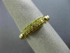 ESTATE .30CT FANCY YELLOW DIAMOND 18KT YELLOW GOLD 3 ROW PAVE ANNIVERSARY RING