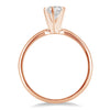 ESTATE .46CT DIAMOND 14KT ROSE GOLD 3D CLASSIC SOLITAIRE 6 PRONG ENGAGEMENT RING