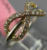 ESTATE .38CT PINK DIAMOND 18KT WHITE & ROSE GOLD 3D CLASSIC INFINITY LOVE RING