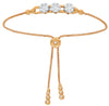 .96CT DIAMOND 18KT WHITE & ROSE GOLD 3 FLOWER FLOATING ADJUSTABLE LOVE BRACELET