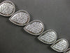 EXTRA LARGE 9.86CT DIAMOND 18K WHITE GOLD CLUSTER TEAR DROP CUFF TENNIS BRACELET