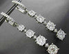 ESTATE 2.35CT DIAMOND 18KT WHITE GOLD INVISIBLE MULTI FLOWER HANGING EARRINGS
