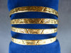 WIDE HANDCRAFTED 18KT YELLOW GOLD MIDDLE EASTERN BANGLE BRACELET SET 28185-28188