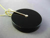 ANTIQUE EX LARGE DIAMOND & AAA BLACK ONYX 14KT 2 TONE GOLD " OK " PENDANT #20444
