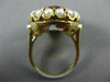 ANTIQUE LARGE 10CT AAA CITRINE & SOUTH SEA PEARL 14KT YELLOW GOLD 3D FLOWER RING