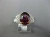 LARGE .45CT DIAMOND & AAA RUBY 14KT WHITE GOLD 3D OVAL FILIGREE ENGAGEMENT RING