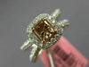 ESTATE 1.24CT WHITE & BROWNISH ORANGE DIAMOND 18KT WHITE & ROSE GOLD LOVE RING