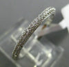 ESTATE WIDE .44CT DIAMOND 18K WHITE GOLD 3 ROW 3D CLASSIC ETERNITY MILGRAIN RING
