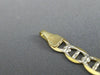 ESTATE 14KT WHITE & YELLOW GOLD MARINER DIAMOND CUT DESIGN WOMEN BRACELET #22854