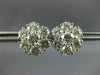 ESTATE EXTRA LARGE 3.89CT DIAMOND 14KT WHITE GOLD FLOWER CLUSTER EARRINGS #2861