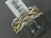 WIDE .59CT DIAMOND 14KT WHITE & ROSE GOLD 3D MULTI ROW INFINITY ANNIVERSARY RING