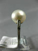 ANTIQUE LARGE .10CT DIAMOND & AAA SOUTH SEA PEARL PLATINUM 3D ENGAGEMENT RING