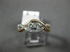 ESTATE .35CT DIAMOND 14K WHITE & ROSE GOLD 3D 2 STONE INFINITY LOVE PROMISE RING