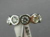 ESTATE WIDE 2.11CT DIAMOND 14K WHITE GOLD BEZEL ETERNITY ANNIVERSARY RING 17744