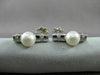 ESTATE .30CT DIAMOND & AAA SOUTH SEA PEARL ETOILE 18K WHITE GOLD EARRINGS #11490