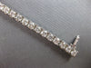 LARGE 8.1CT DIAMOND 14KT WHITE GOLD ROUND FOUR PRONG LOVE TENNIS BRACELET #27708