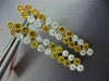 ESTATE 2.06CT WHITE & FANCY YELLOW DIAMOND 18K TWO TONE GOLD 3D HANGING EARRINGS
