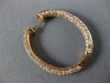 LARGE 6.08CT PINK DIAMOND 18KT ROSE GOLD MULTI ROW INSIDE OUT 3D HOOP EARRINGS