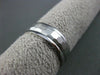 ESTATE WIDE 14KT SOLID WHITE GOLD 3D HAMMERED LOOK MENS WEDDING RING #1293