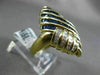 ESTATE LARGE 3.36CT DIAMOND & AAA SAPPHIRE 18KT YELLOW GOLD MULTI ROW LOVE RING