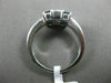 WIDE .92CT ROUND & PRINCESS WHITE & BLUE DIAMOND 14KT WHITE GOLD SQUARE FUN RING