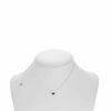 .52CT DIAMOND & AAA RUBY 18KT WHITE GOLD 3D OVAL & ROUND SIDEWAYS LOVE NECKLACE