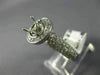 WIDE .88CT DIAMOND 14KT WHITE GOLD ROUND HALO SEMI MOUNT ENGAGEMENT RING #21810