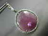 ESTATE 21.67CT DIAMONDS & AAA PINK TOURMALINE 14K WHITE GOLD 3D HANGING EARRINGS