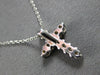ESTATE SMALL .35CT DIAMOND 14KT WHITE GOLD CLASSIC CROSS FLOATING PENDANT #27659