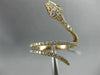 ESTATE .43CT DIAMOND & AAA RUBY 18KT ROSE GOLD 3D HANDCRAFTED ETOILE SNAKE RING