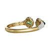 ESTATE LARGE 20.98CT DIAMOND & AAA EMERALD 18KT 2 TONE GOLD CUFF BANGLE BRACELET