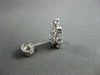 ANTIQUE .64CT DIAMOND 18KT WHITE GOLD SOLITAIRE HANGING EARRINGS BEAUTIFUL 11366